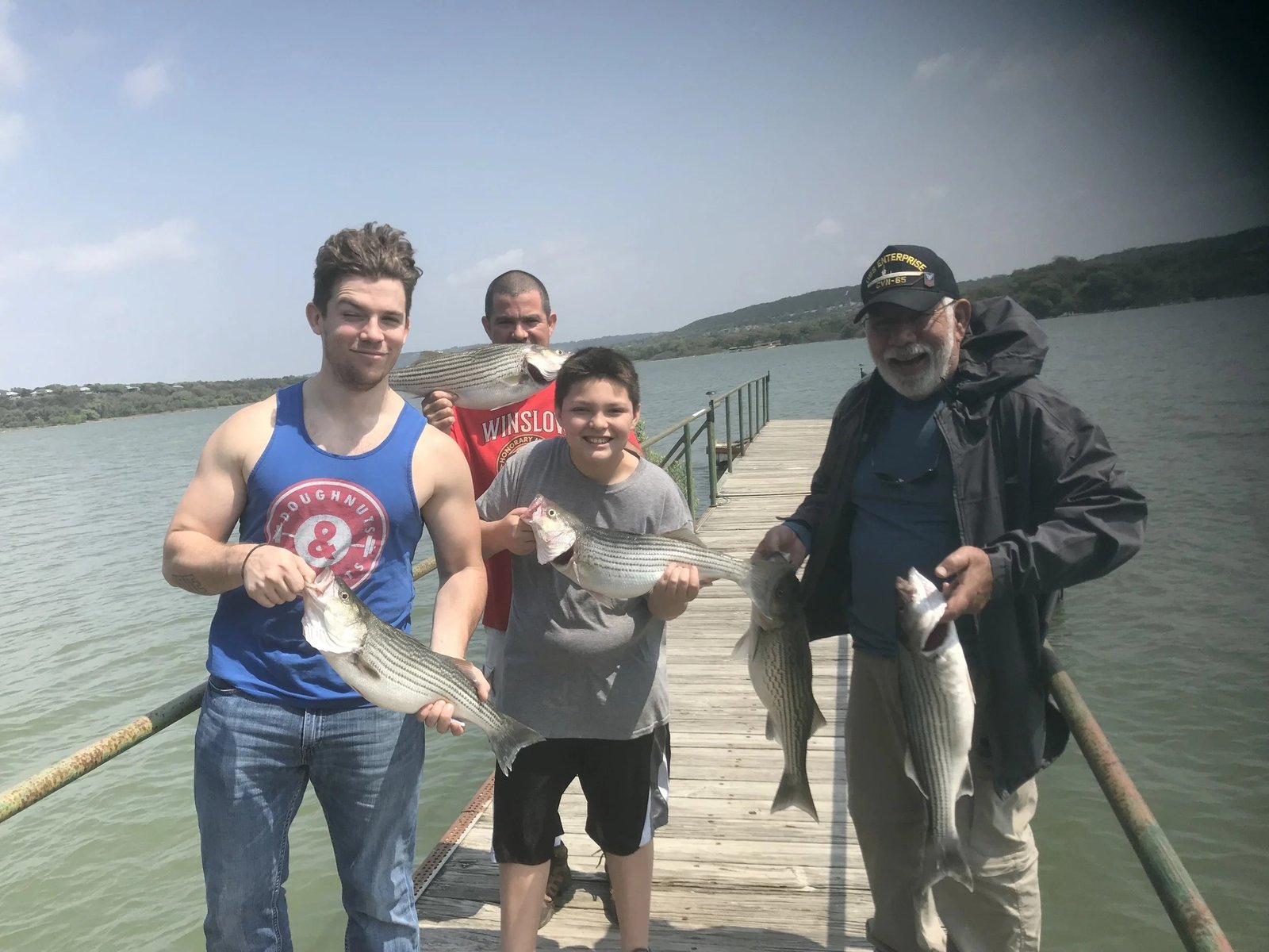 A guide working with a client on the water, photographed by Rhino Brothers Guide Service in TX