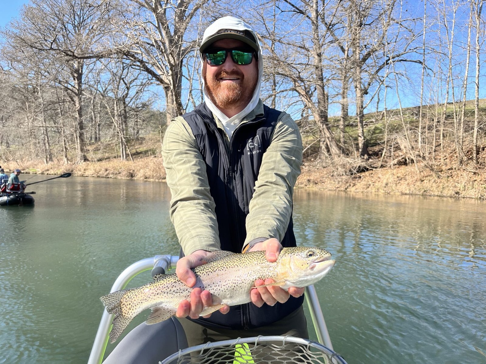 An on-the-water scene from a working guide operation, photographed by Rio Anglers in TX