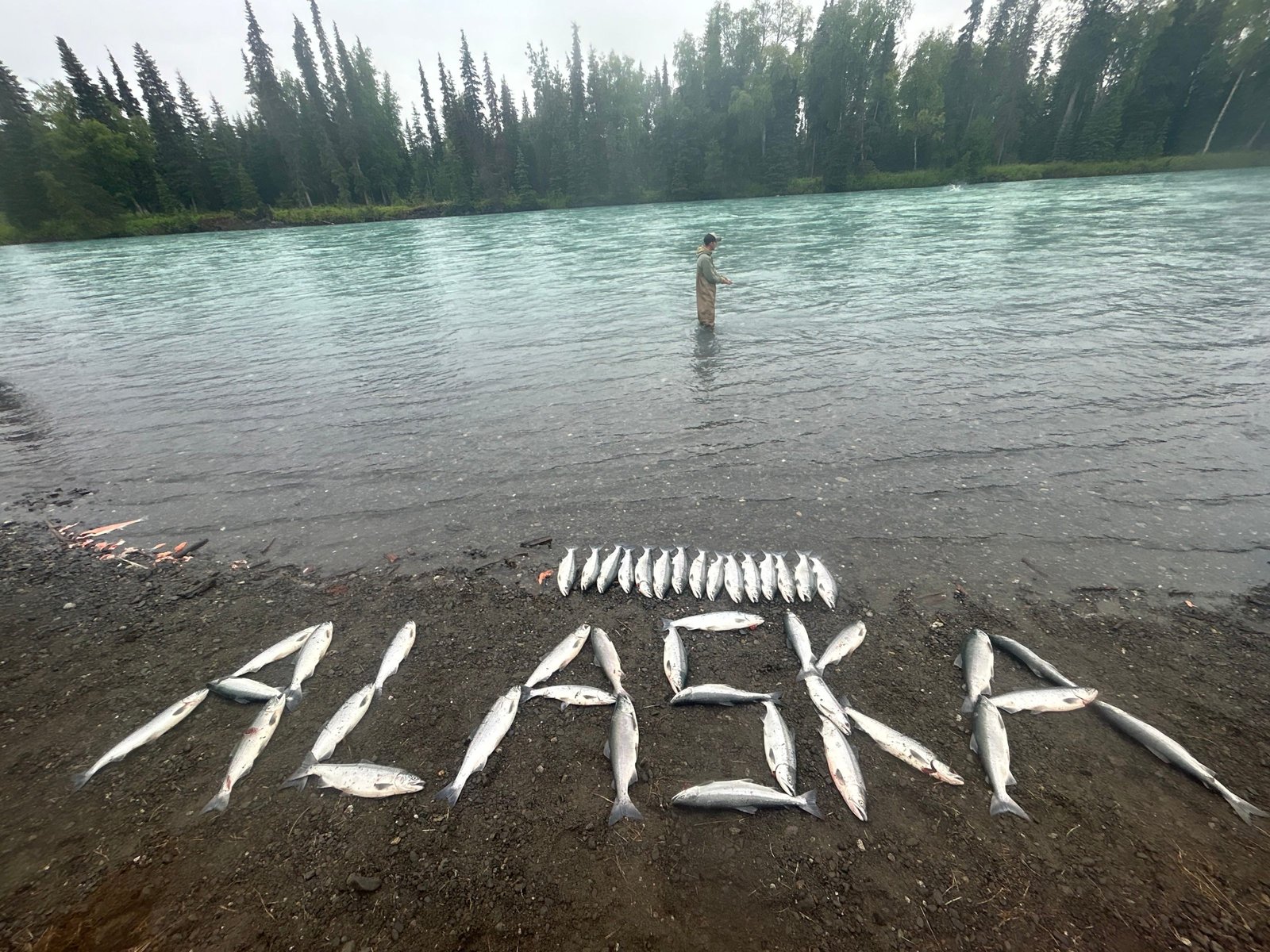 On the Chuitna River, photographed by Russell Fishing Company