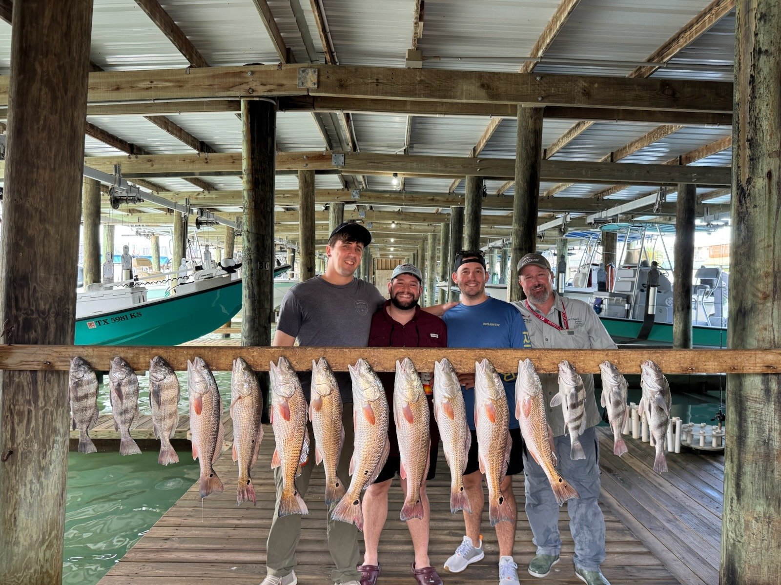 An on-the-water scene from a working guide operation, photographed by Salty Peters Guide Service in TX