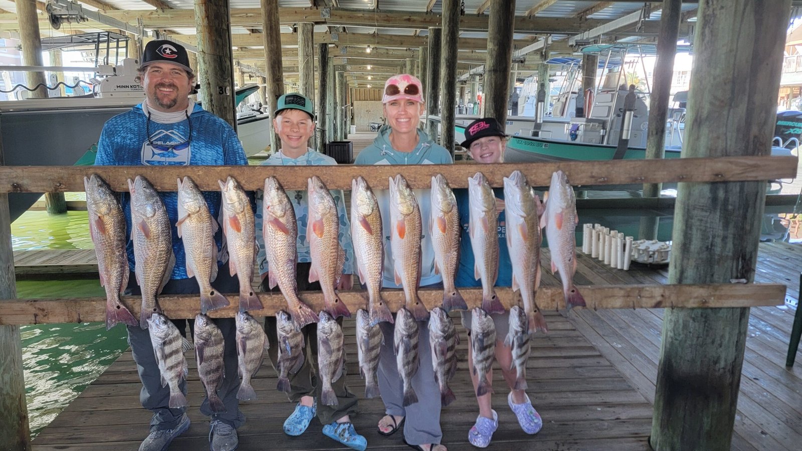 A guide's day in progress, photographed by Salty Peters Guide Service in TX