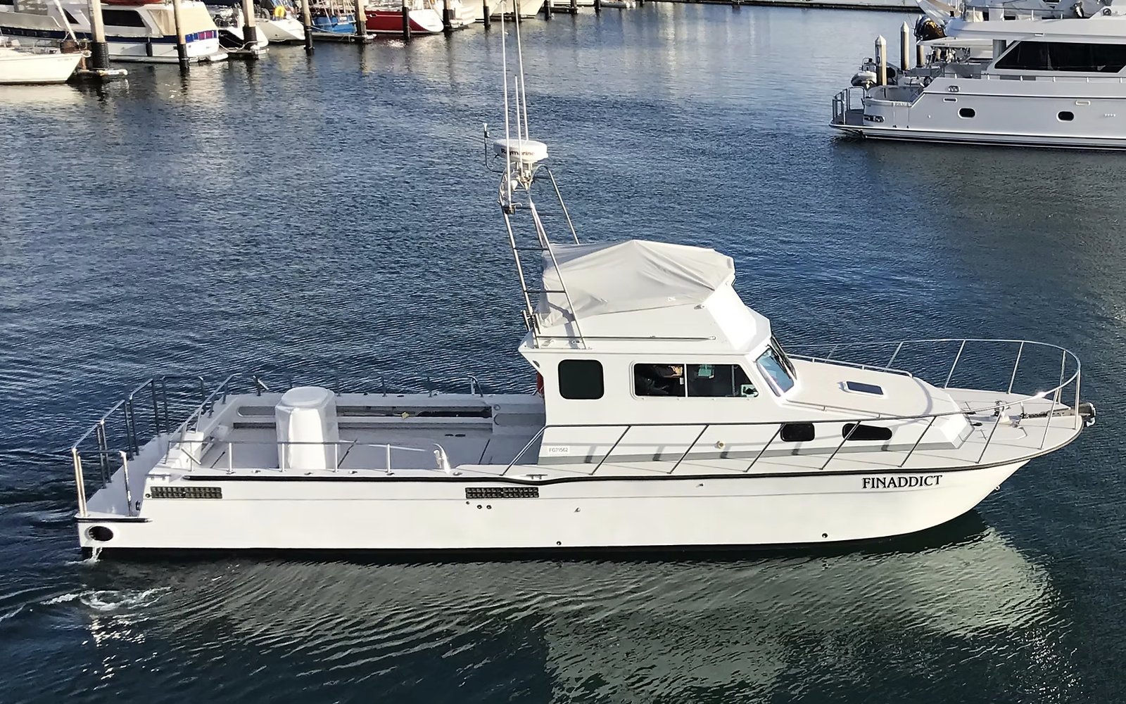 Water where guides here run white sea bass trips, photographed by Santa Barbara Sea Charters