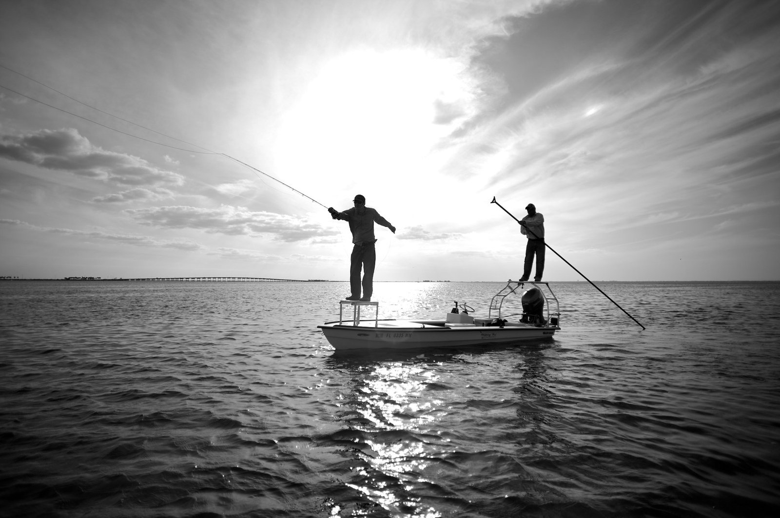 A working guide partway through a trip, photographed by Shallow Water Fly Fishing in FL