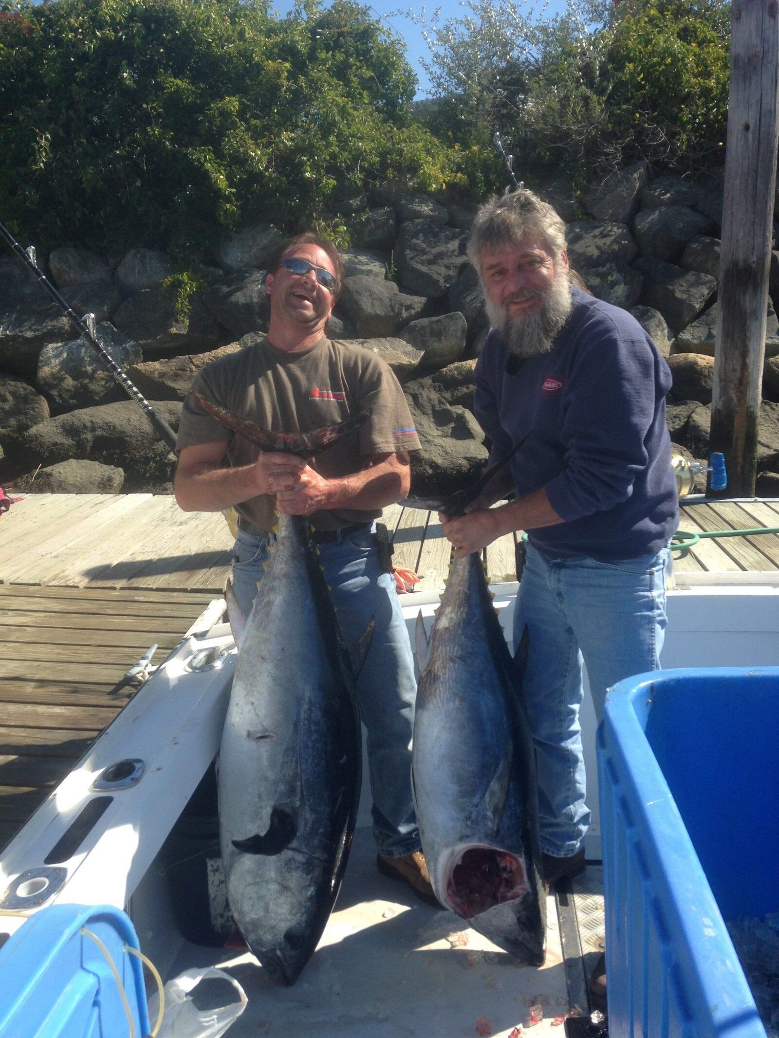 An on-the-water scene from a working guide operation, photographed by Shark Shark Tuna in MA