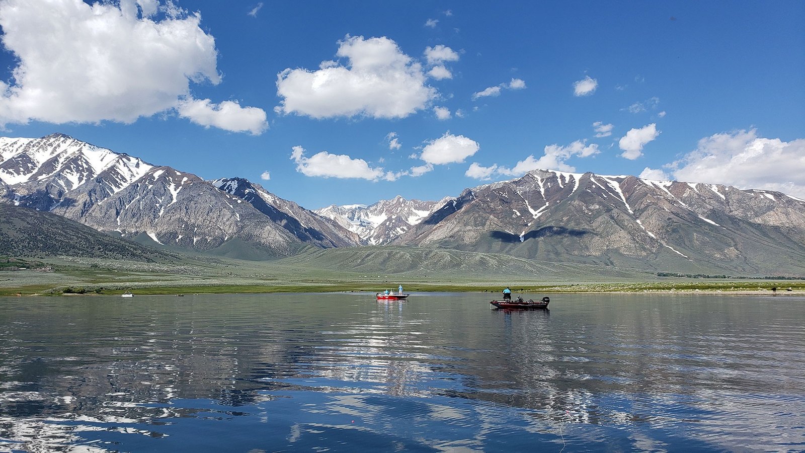 An on-the-water scene from a working guide operation, photographed by Sierra Drifters Guide Service in CA