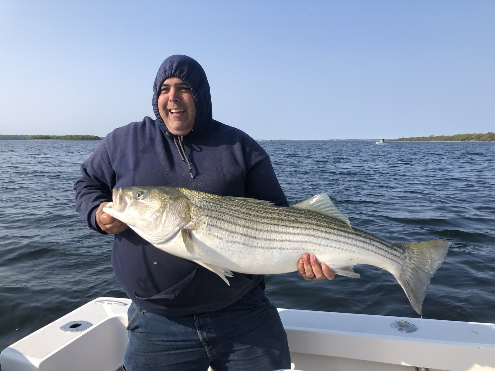 The working end of a guided day, photographed by Smokin Reels Fishing Charter in MA