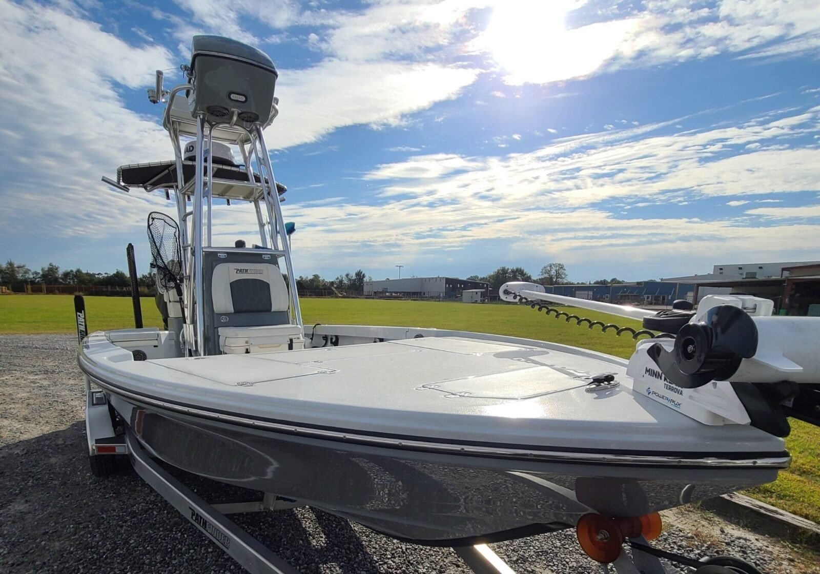 A guide at work during a trip, photographed by South Louisiana Redfishing Charters in LA