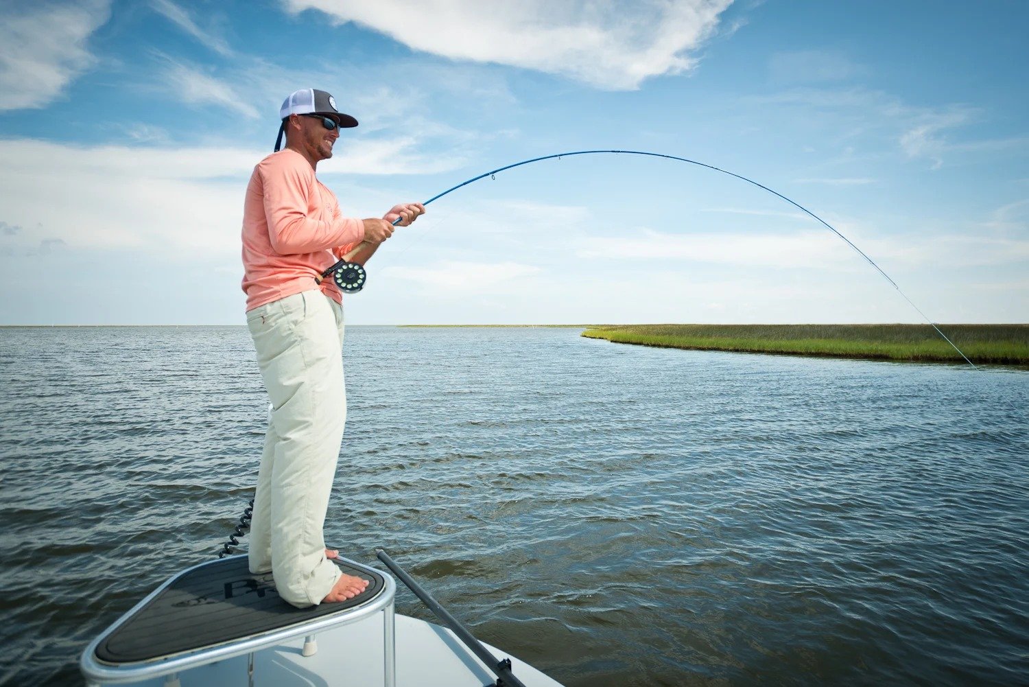 A guide and client fishing together, photographed by Southern Fly Expeditions in LA