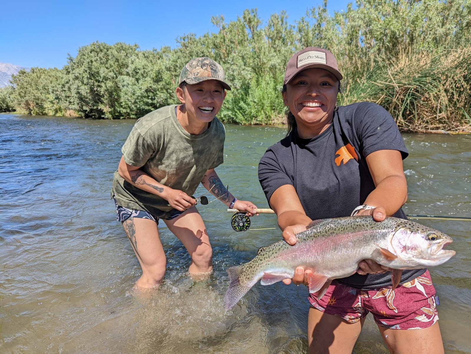 The working end of a guided day, photographed by STM Fly Shop & Guide Service in CA