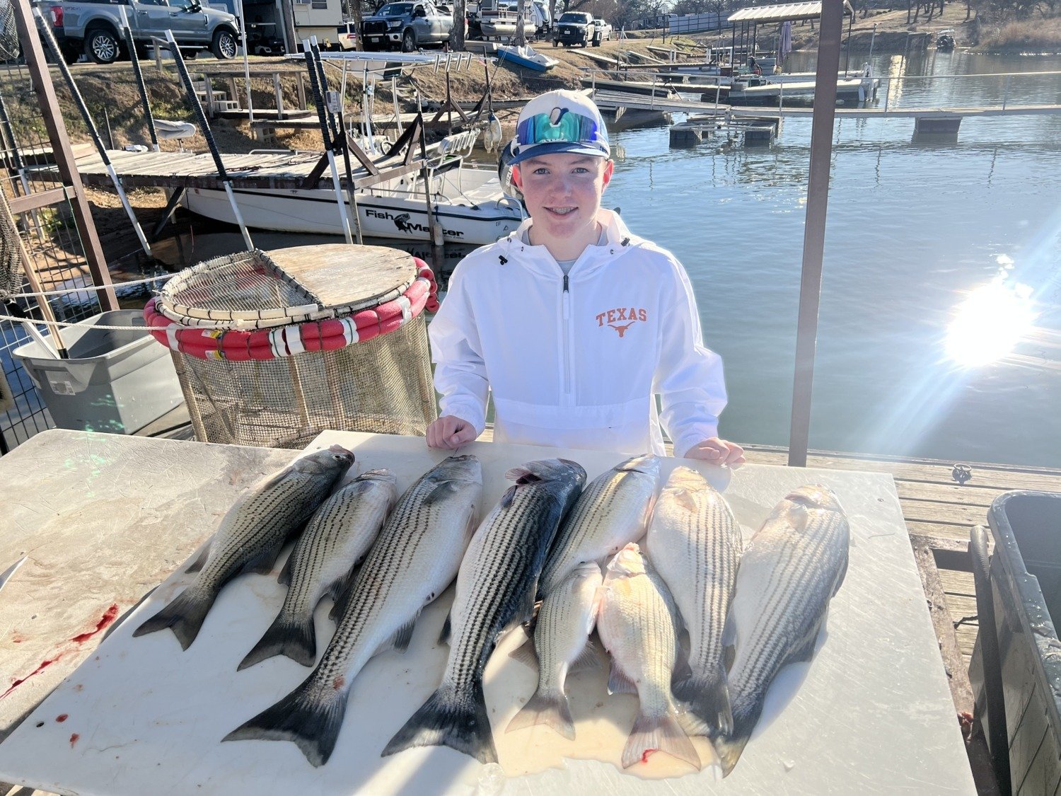 The job of guiding, mid-trip, photographed by TH Fishing in TX