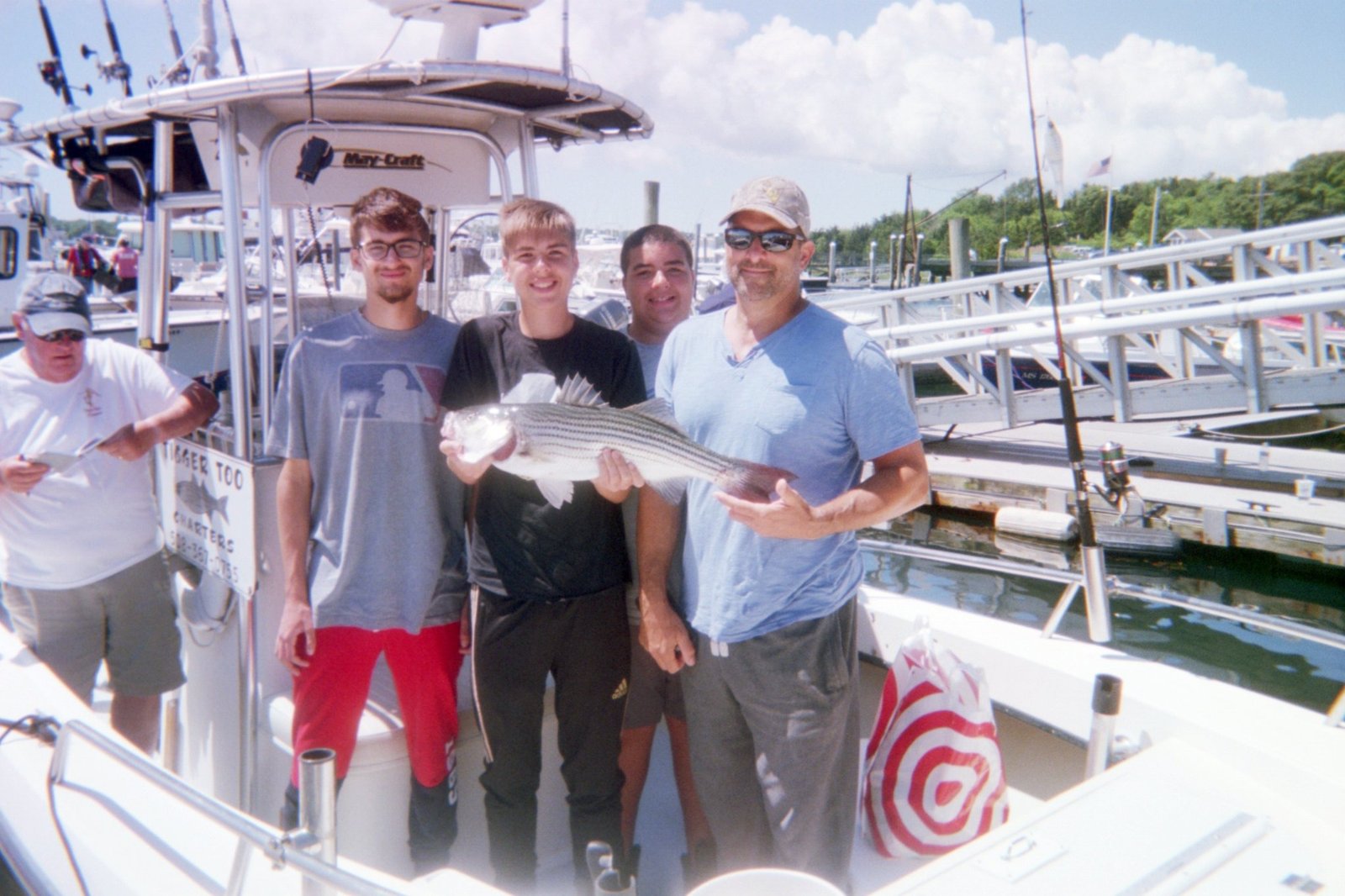 A guide's day in progress, photographed by Tigger Too Charters in MA