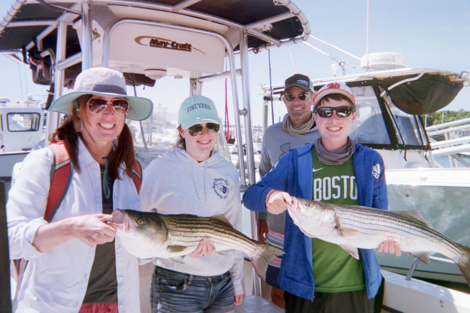The job of guiding, mid-trip, photographed by Tigger Too Charters in MA