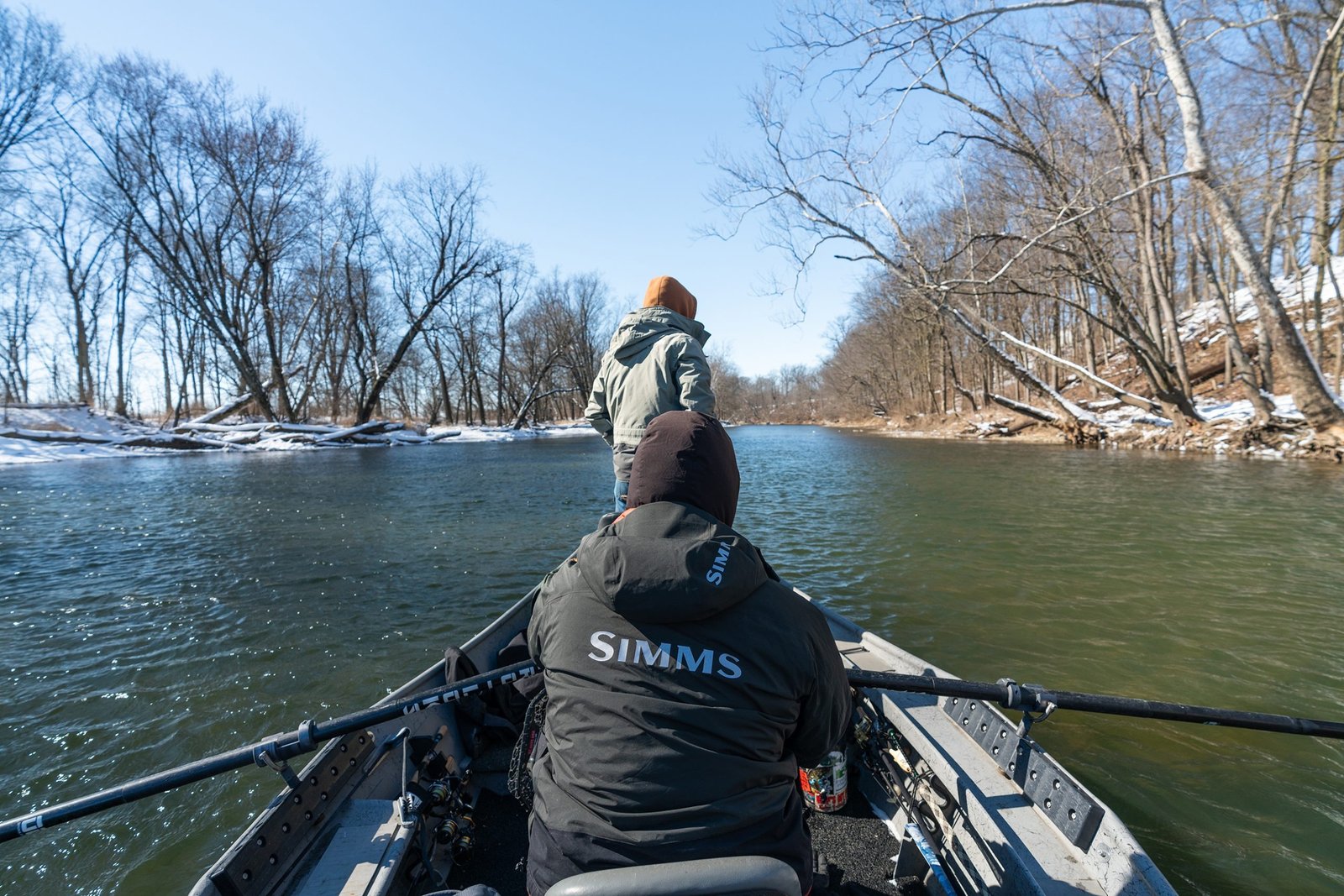 A guide at work during a trip, photographed by Two Forks Guide Service in IN