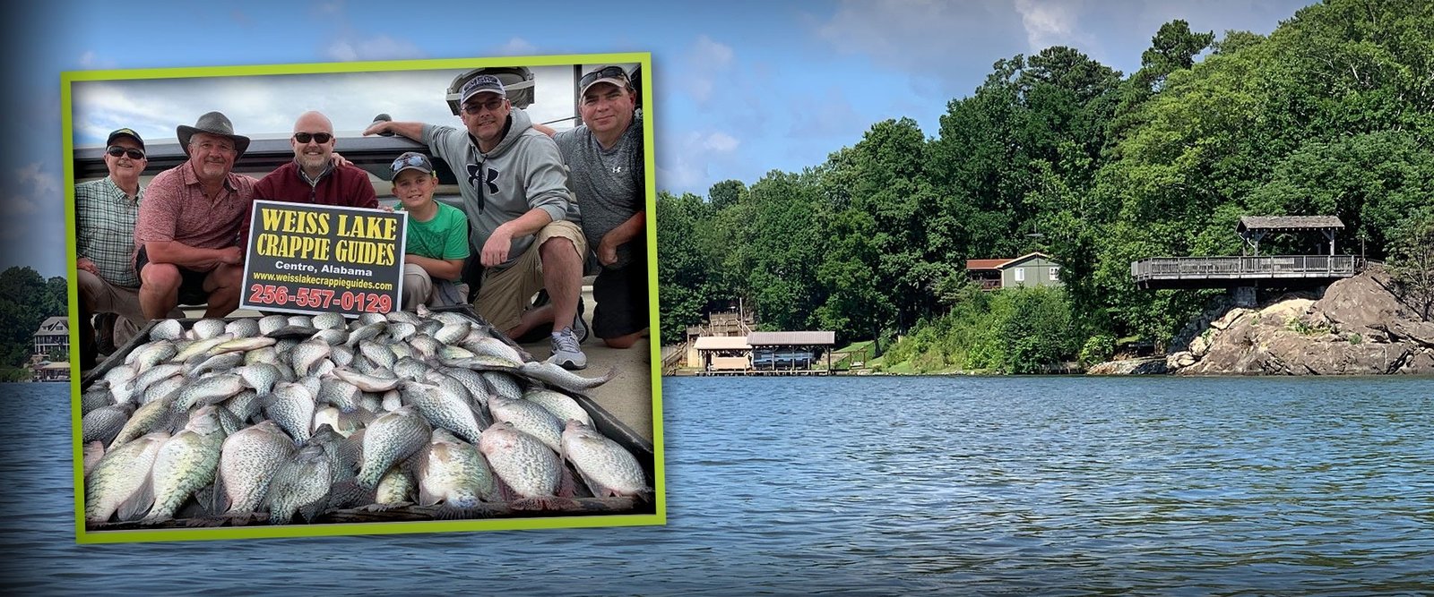 The working end of a guided day, photographed by Weiss Lake Crappie Guides in AL