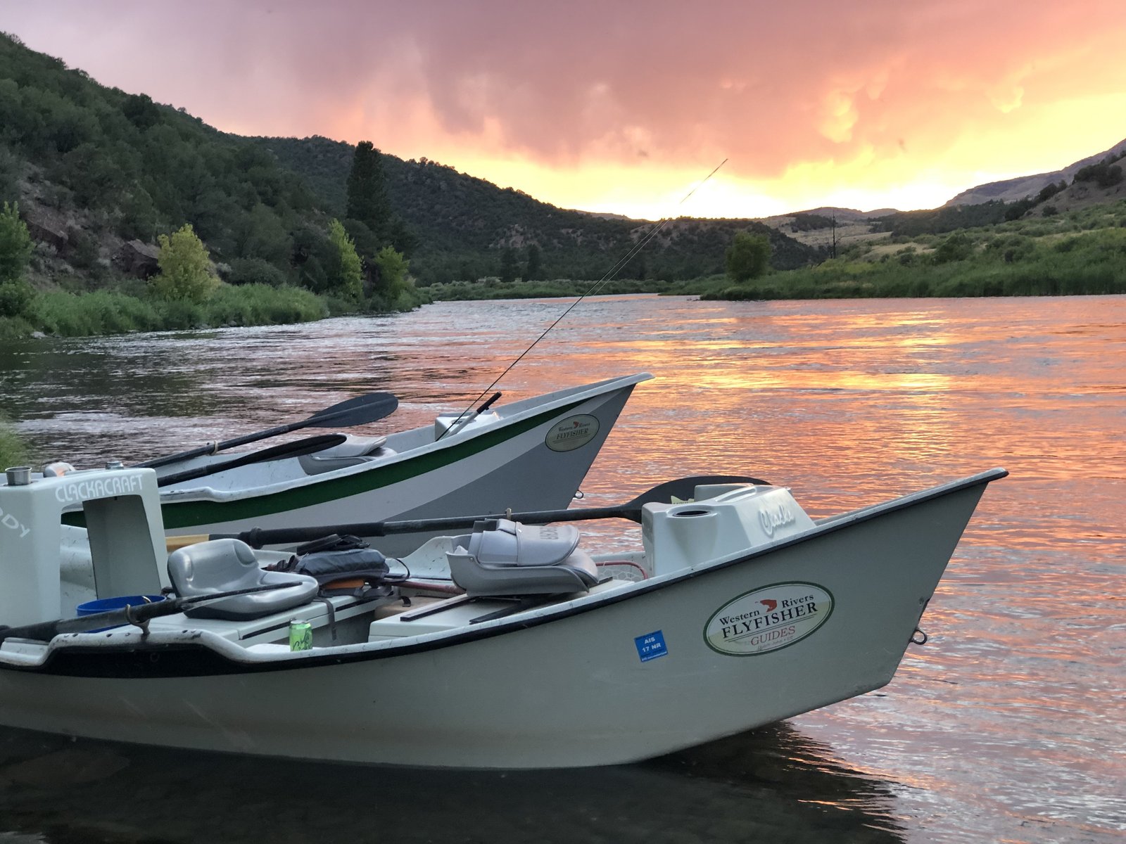 The working end of a guided day, photographed by Western Rivers Flyfisher Guides in UT